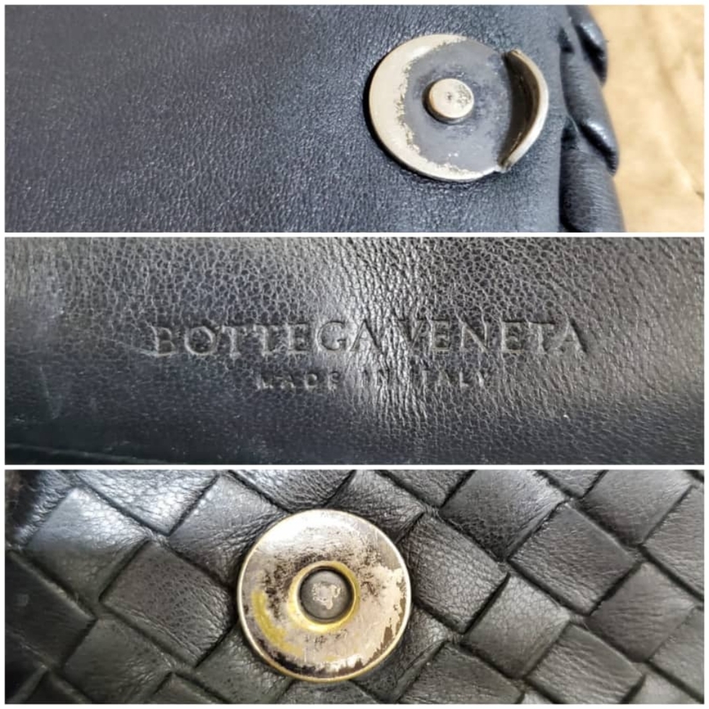 Authentic BOTTEGA VENETA Nappa Intrecciato Large Olimpia Bag Black - Picture 3 of 10